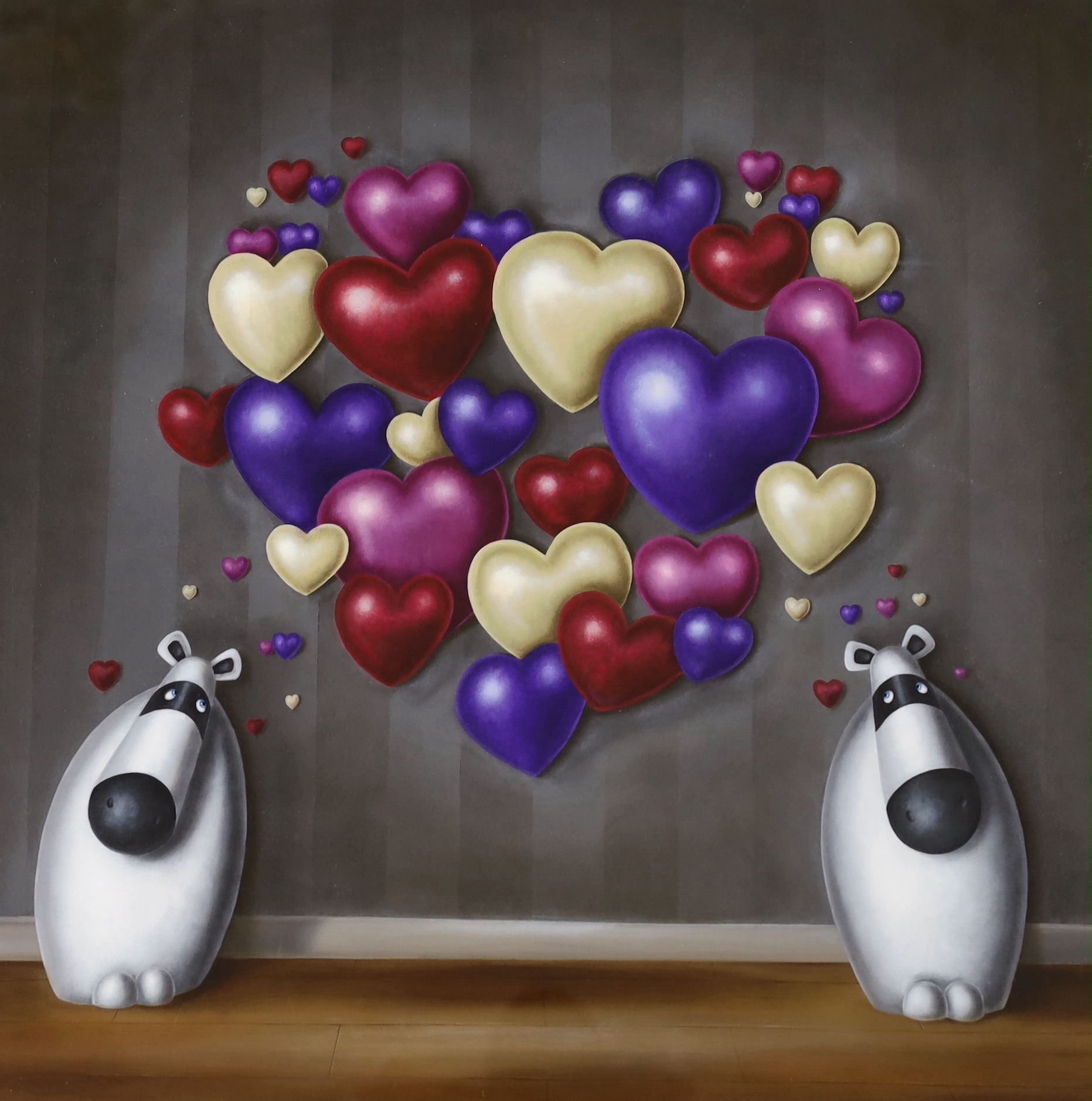 Peter Smith (b.1967), giclee print on paper, 'The Colour of Love', signed in pencil, limited edition 75/250, COA verso, 49 x 49cm